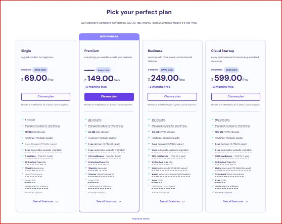 Hostinger.in Pricing Plan and Coupon Code